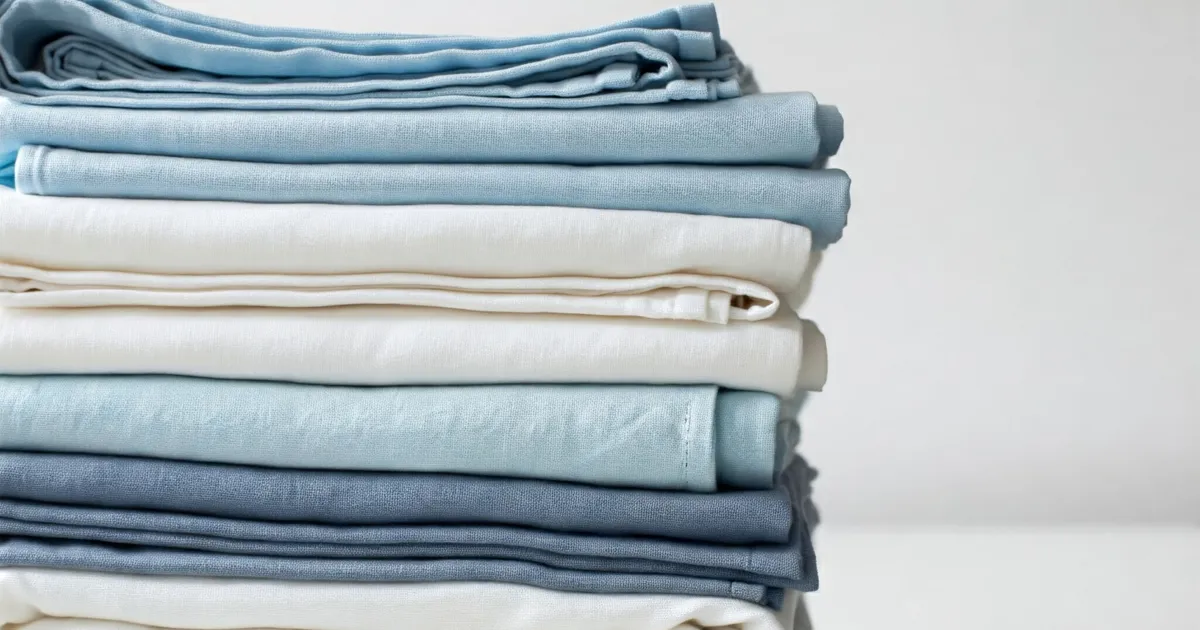 Blue White Linens